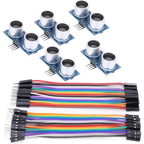 Lot de 5 modules de mesure de distance ultrasoniques pour Raspberry Pi avec câble de connexion mâle-femelle (1/5)