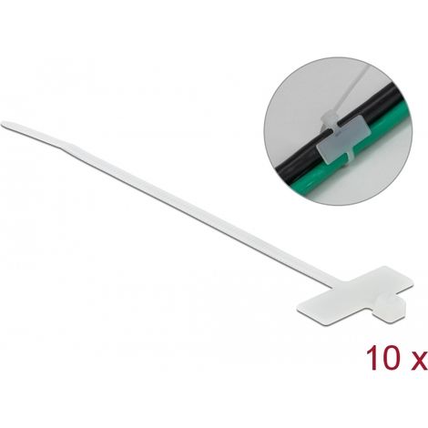 Delock Sujetacables con etiqueta LA 100 x AN 2,5 mm blanco 10 piezas