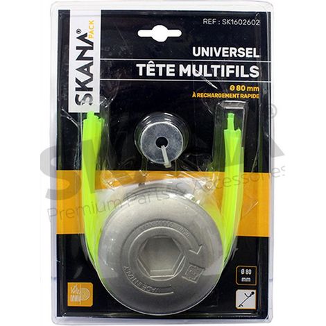 Testina multifili Pro, Multi- livello in alluminio per inserimento di 8 fili. Si adatta al 100% a tutti i decespugliatori da 35 cc. Po