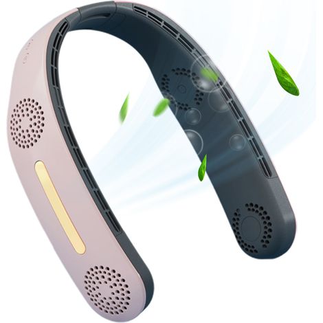 Wiederaufladbarer Nackenventilator per USB, geräuschlos und ohne Rotorblätter, für Sport, Büro und Reisen (1/5)