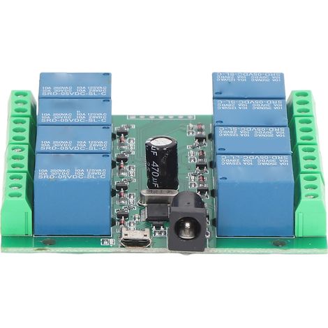 8-Kanal-Relaismodul mit Überstromschutz, ABS-basierter intelligenter Steuerung, USB-Relais-Schaltmodul für Mechatronik, DC 5 V (1/5)