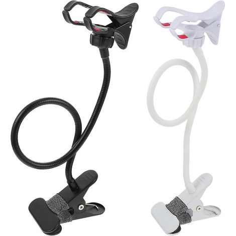 Lot de 2 supports portables pour téléphone et tablette, support pliable et résistant pour téléphone et lit-6X11X7CM-Black (1/2)