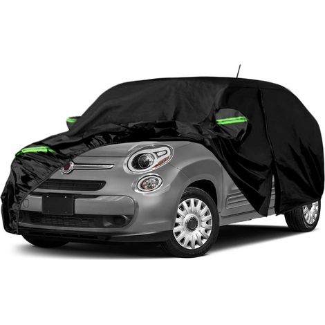 Autoabdeckung Wasserdicht für Fiat 500L 2012-2024, Allwetter-Autoplane mit Reißverschlusstür (1/5)