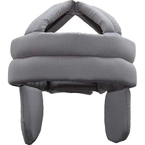 Casque de Protection pour Personnes Âgées Casque de Sécurité Anti-chute Chapeau de Protection de Tête Coton Respirant Chapeau Anti-collision Vieil Homme avec Protection Auditive,Taille Ajustable,Gris- (1/3)