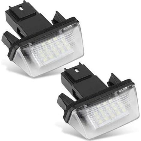 2 Feux Plaque Immatriculation Voiture LED, Compatible C3 2002-2009 Gauche Droite (1/5)