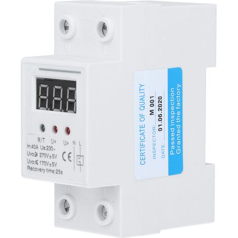Protecteur De Tension Automatique - Affichage Numérique 230 V - Récupération Automatique Sur/Sous-Tension - Pour Équipements Électriques Domestiques - 1 Pièce (1/5)
