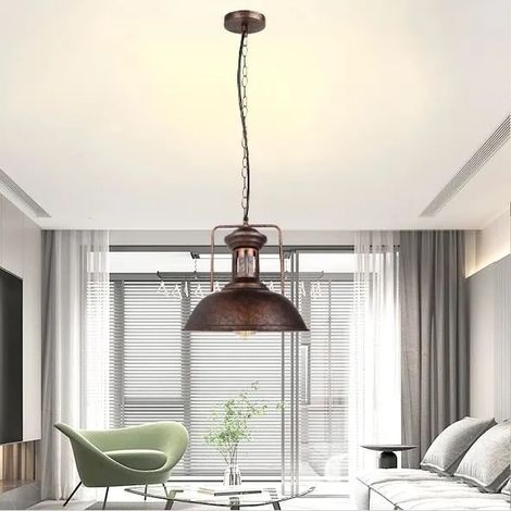 Retro Lustre Suspension Salon Lampe Luminaire Industrielle Style Vintage en Métal pour Salon Chambre (1/4)