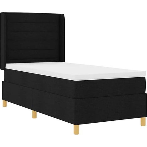 Matelas à ressorts avec bande lumineuse LED, noir, 80 x 200 cm, tissu. (1/5)
