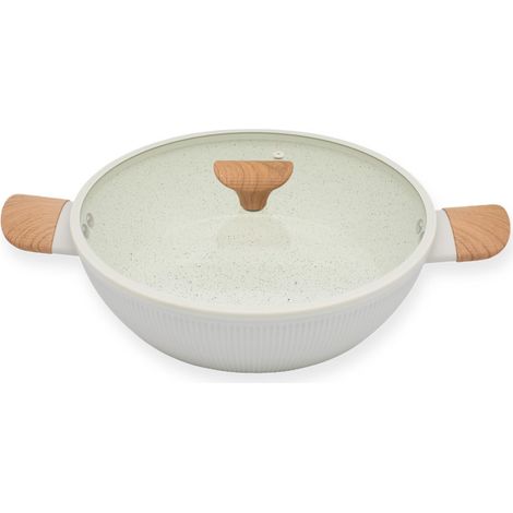 Olla con tapa de 28 cm y 3,4 l de aluminio color beige-gris Gran duka (1/3)