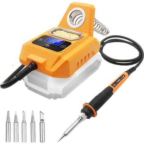 Station De Soudage Sans Fil 20V Max Fer À Souder Électrique Avec Écran LCD Numérique (1/4)