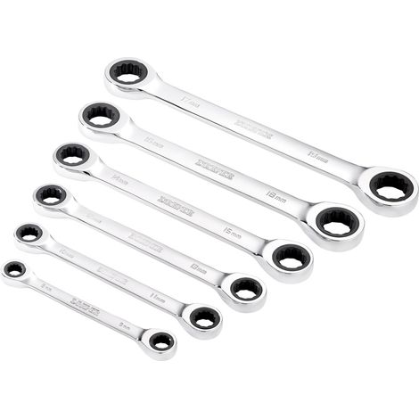 Draper HI-TORQ® 6-Piece Metric Double Ratchet Ring Spanner Set (Model 27741)