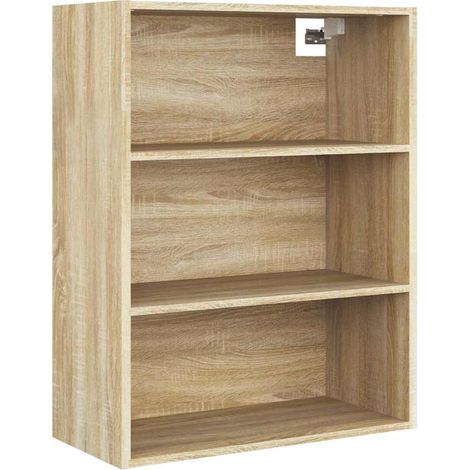 Armadietto Pensile a Parete Rovere Sonoma 69,5x32,5x90 cm DAS190496 (1/5)