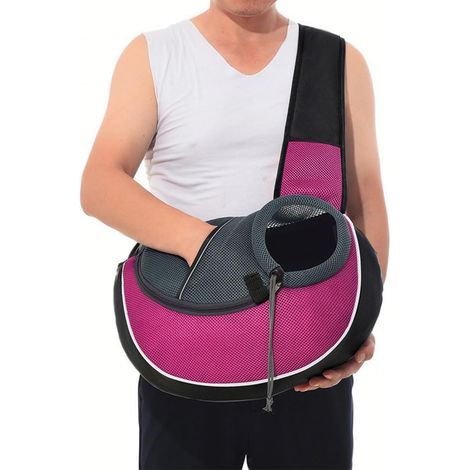 1 Sac Transport Chien Chat,Maille Respirant,Fond PU Durable,Sangle Réglable,Voyage Marche Métro (1/2)