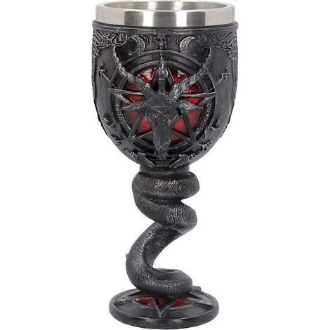 b4476n9 Baphomet Resin Tumbler with Stainless Steel 16cm (1/5)