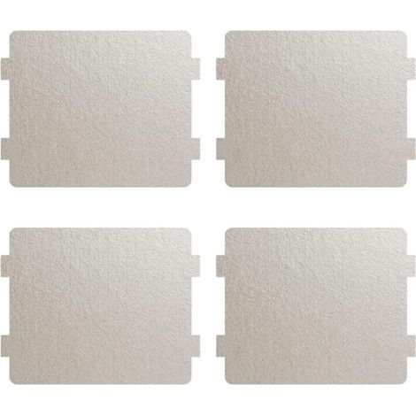 Placas de mica de repuesto para hornos microondas, paquete de 4, dimensiones 10x11 cm, material duradero y seguro. (1/4)