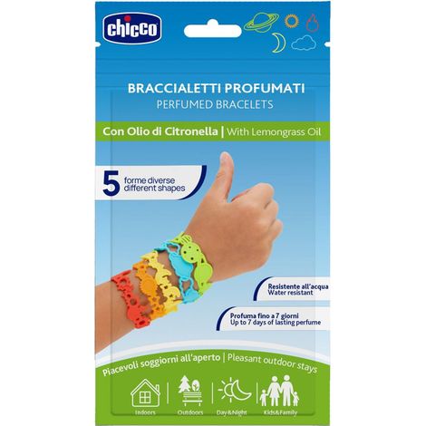 Chicco Duftarmbänder aus Silikon mit Zitronellaöl 5 Stück