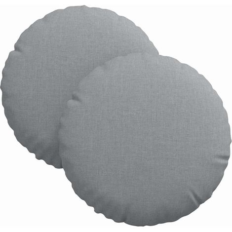Maison Exclusive - Sitzkissen 2 pcs Hellgrau Ø30 x 13 cm Stoff