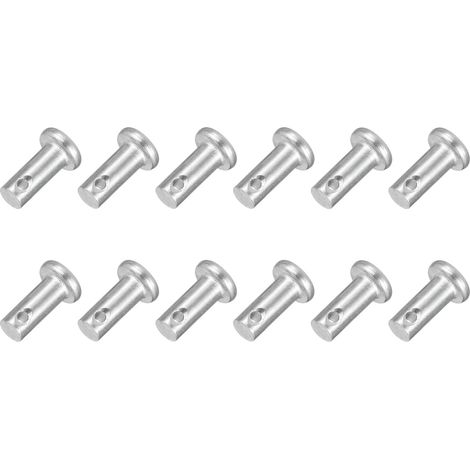 12pcs M5x12mm Goupilles à Trou Unique, Goupille de Verrouillage Acier Inoxydable 304, Goupilles à Tête Plate de Chape pour Verrou Remorque Réparation Fixation Mécanique Équipement (1/5)