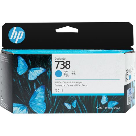 HP 738 DesignJet Druckerpatrone Cyan, 130 ml