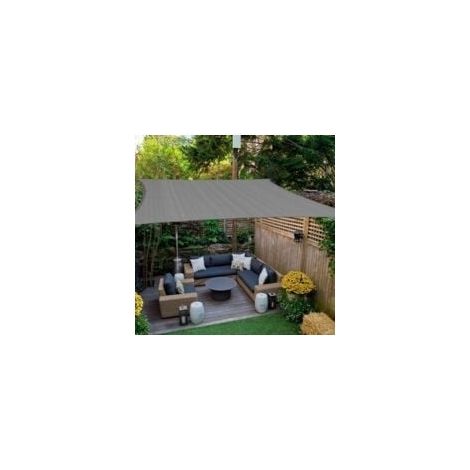 Voile d'ombrage Carré 3x3 m, Toile Ombrage HDPE Respirant (185g/㎡), Filet dombrage 3m avec Protection UV pour Patio Jardin Terrasse Camping Extérieur, Gris Graphite, 3x3m (1/3)