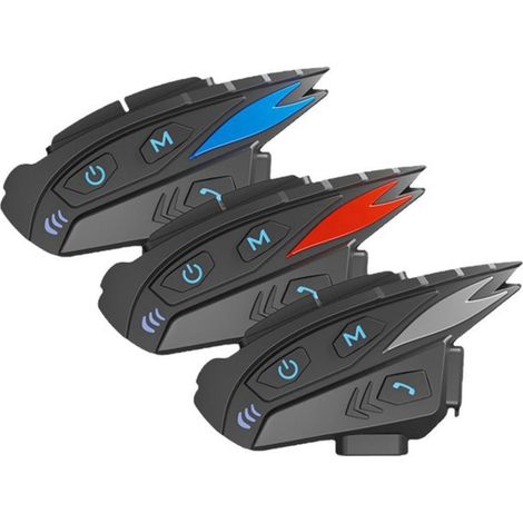 Two sets of Bluetooth headsets for bike helmets for group communication, one-click networking without pairing, communication range of 10 people, 2000 meters. (1/5)