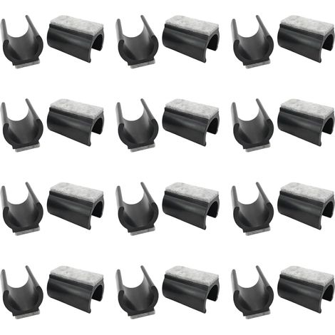 24 pièces Patin Sol en Forme de U, Protection Pied de Chaise, Chaise en Plastique avec Patinsen Feutre, 25mm Patinsde Chais Cantileveren Feutre, Patins Chais Tubulaire, pour Piedsde Chaiseronds (1/5)