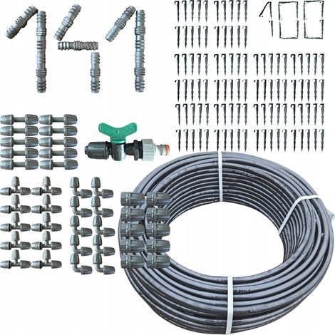 Tuyau d'irrigation goutte à goutte sans compensation de pression et 141 accessoires (1/5)