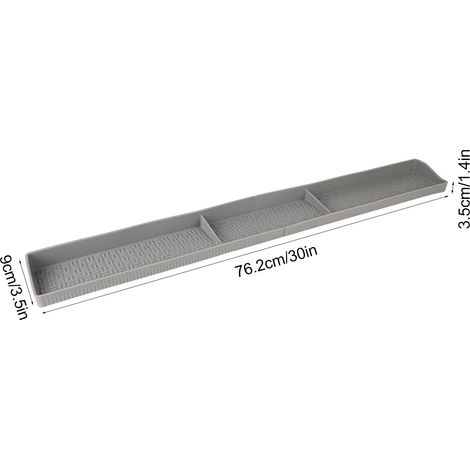 Ortviai Étagère Magnétique en Silicone pour Table de Cuisinière – Gris, Résistant à Haute Température, 9 x 76,2 x 3,5 cm (1/4)
