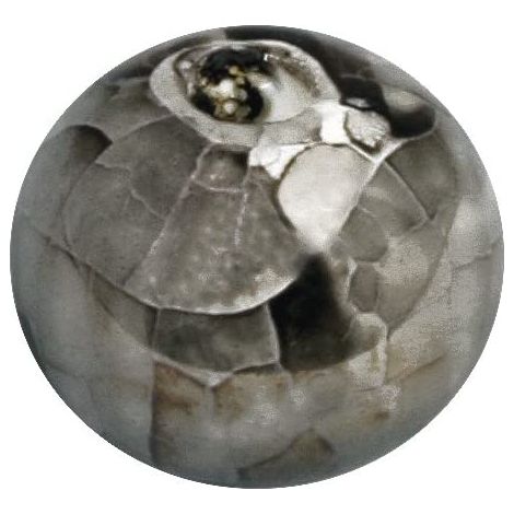 RAYHER - PERLA DECORATIVA IN CERAMICA Ø1.7CM - FORO Ø4MM - COLORE GRIGIO CHIARO