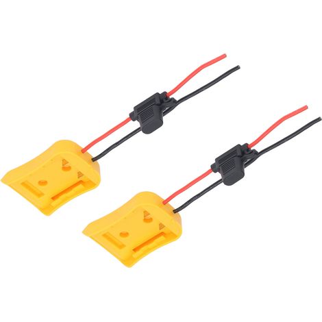 Adaptateur de batterie 2 pièces avec fusibles et bornes à fil, convertisseur de batterie au lithium pour outils électriques (1/5)