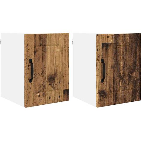 Meubles de Rangement,Armoire de cuisine 2 pcs Bois Ancien 30 x 31 x 40 cm CFW642948 (1/5)