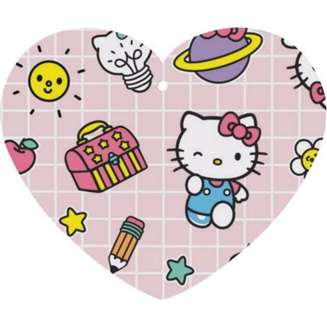 Lot de 6 désodorisants de voiture Hello Kitty, diffuseur suspendu parfumé à la lavande, convient aux chambres et aux salles de bains. (1/2)