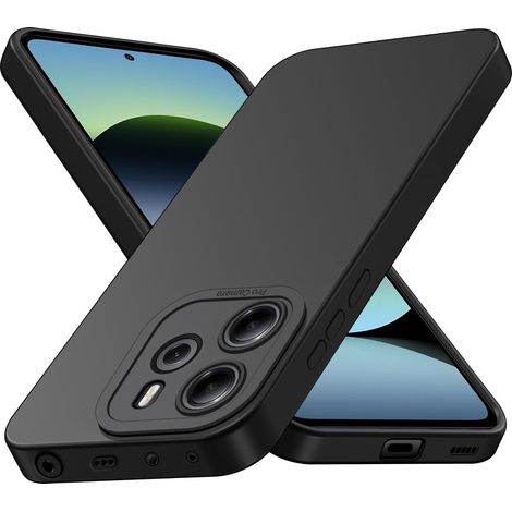 Coque pour Xiaomi Redmi Note 14 4G (Pas pour 5G), Housse Etui de Protection en Silicone Souple, Cover Antichoc avec Protege de Camera, Pochette Compatible avec TPU (Noir, Redmi Note 14 4G) (1/5)