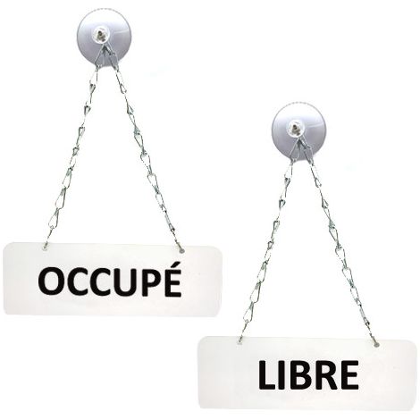PANCARTE INFORMATIVE LIBRE / OCCUPE POUR COMMERCE (WUV0001) (1/4)
