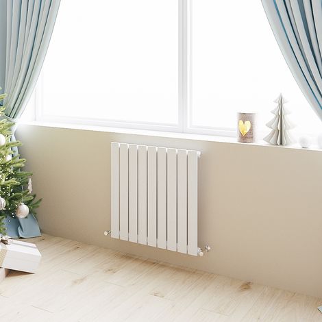 Acezanble Horizontal Flat Panel Radiator Central Heating Rad 600x612mm Single White
