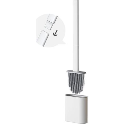Brosse WC PPR + TPR - Brosse et support WC, anti-goutte, antibactérienne, ventilée, séchage rapide, séchage au sol, pour salle de bain-AquaForge (1/4)