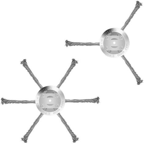 Lot de 2 têtes de coupe-bordures en fil d'acier de 15 cm, remplacement pour débroussailleuse électrique sans fil à batterie, coupe-herbe (1/4)