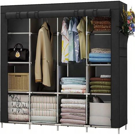 Textilschrank, faltbarer Kleiderschrank für XXL-Kleidung, Regal (1/5)