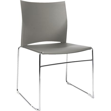 Topstar, Chaise empilable à piétement luge, piétement chromé, (1/5)
