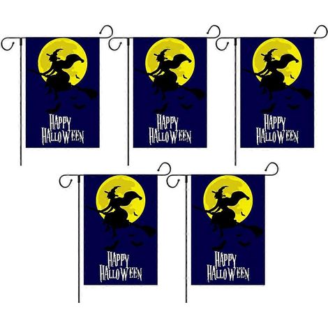 Drapeau de jardin numéro 5 pour décoration d'Halloween, décoration de cour et de jardin. (1/5)