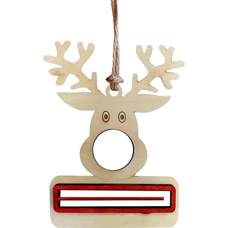 (4 Stück pro Packung) Weihnachtsgeldklammer aus Holz – Weihnachtsdekoration – Geschenkidee für Geld – Frohe Weihnachten (1/5)