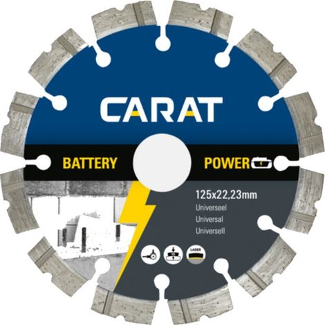 Carat Diamanttrennscheibe UNIVERSAL BATTERY POWER Akku 125 x 22,23 mm CBP1253000