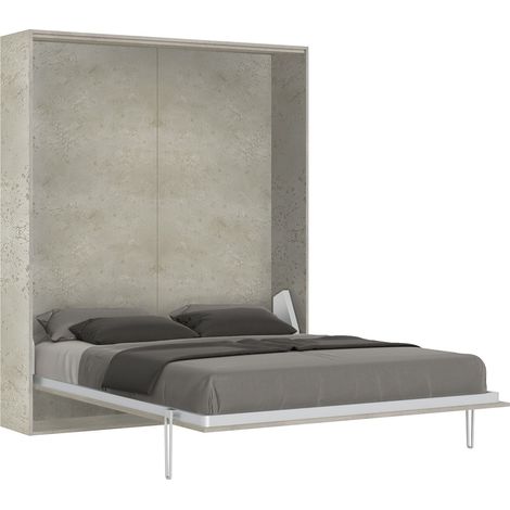 Letto Matrimoniale a Scomparsa Salvaspazio Kentaro H210,5 Cashmere Grigio (1/5)
