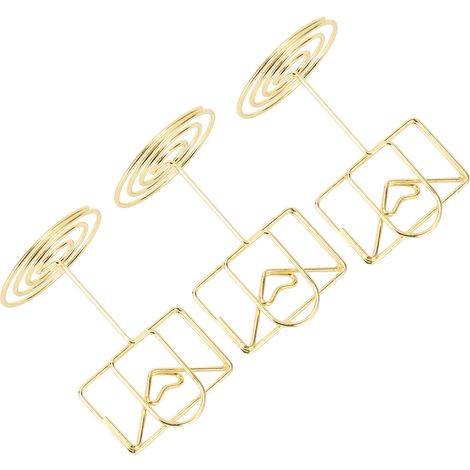 20 Tischkartenhalter, niedliche, elegante kleine Umschlagform, rostgeschützt, vergoldet (1/5)