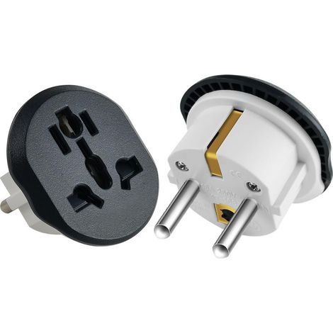 Adaptateur de prise européen – Lot de 2 adaptateurs de type E/F – Adaptateurs US vers UE (Allemagne et France) (1/5)
