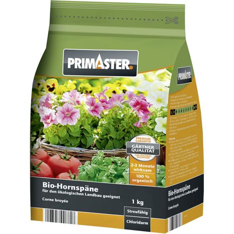 Primaster Bio Hornspäne 1 kg ideal für Gemüse u Obst Dünger Pflanzendünger