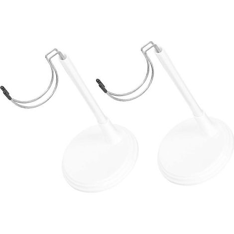 Présentoir pour poupée, support réglable, compatible avec la décoration, lot de 2 pièces en PVC blanc (1/5)