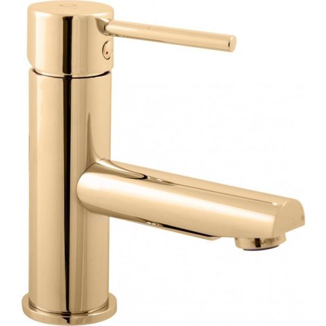 Mitigeur lavabo SEINA sans bonde laiton doré (1/3)