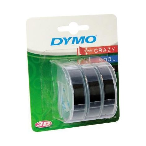 DYMO Prägeband S0847730 für 9mmx3m schwarz 3 St./Pack.
