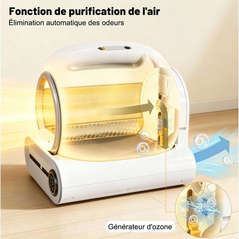 Litière automatique connectée 9L avec capteurs HAVRYA (1/4)